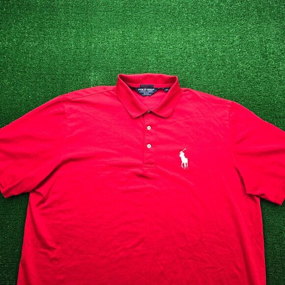 Polo Golf Ralph Lauren Polo Shirt Mens XL/2XL Red Short Sleeve Performance - Picture 2 of 9